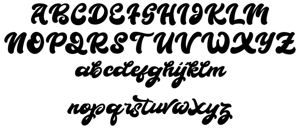 Boldie Script font specimens