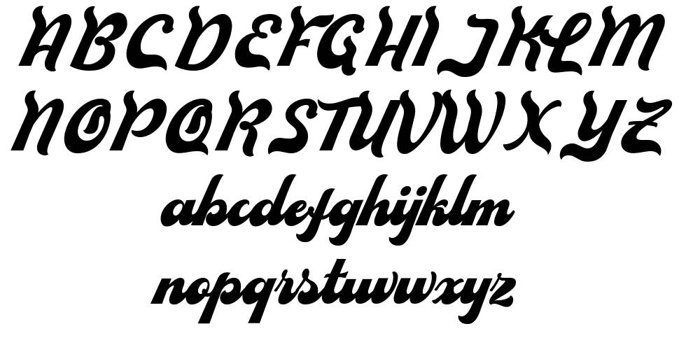 Boldistrike font specimens
