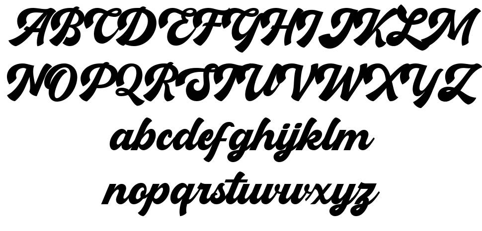 Boldmatte font specimens