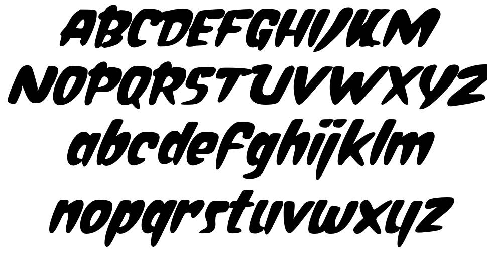 Boldream font specimens