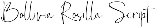 Bollivia Rosilla Script