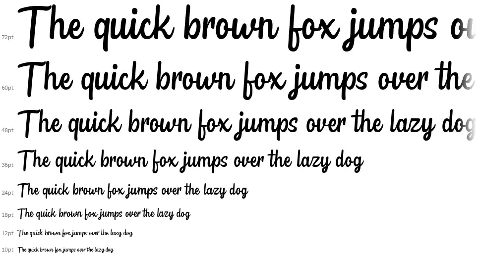 Bollivia Scriptfont waterfall