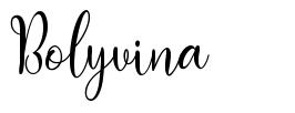 Bolyvina 字形