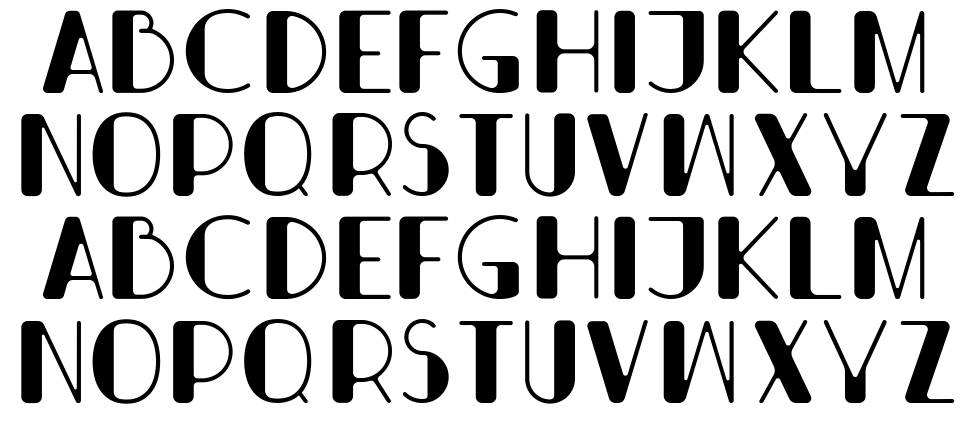 Bondi font specimens