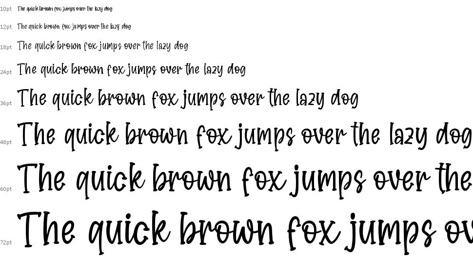 Bondy Quirky font Waterfall