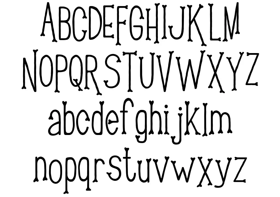Bone Lockfont specimens