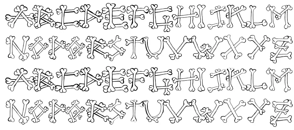 Bones 2font specimens