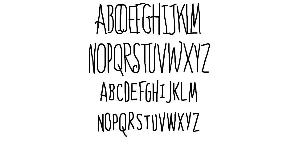 Bones to Your Generic Script Font! font specimens