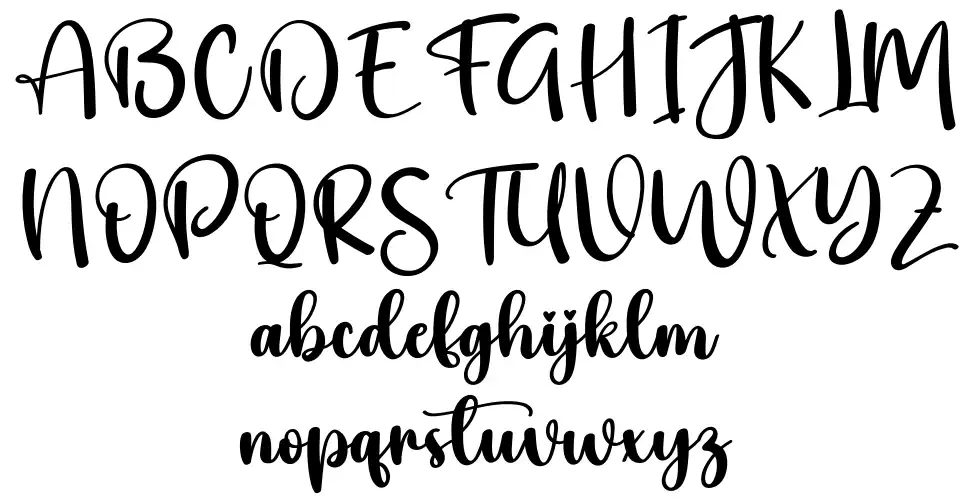 Bonny schriftart vorschau