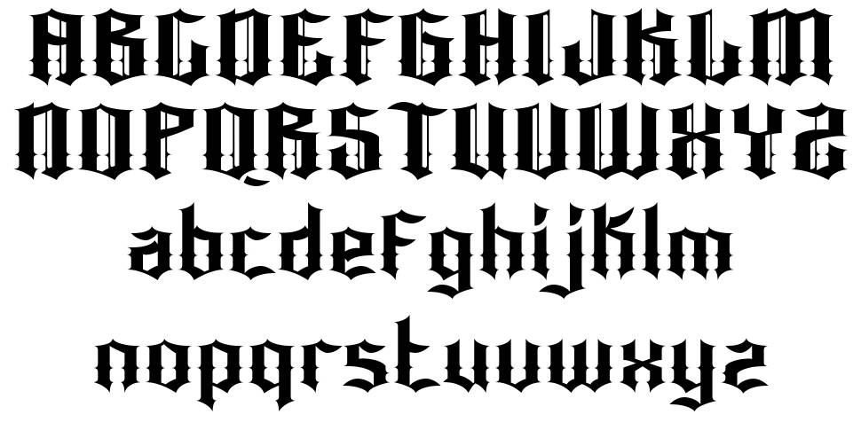 Bonzer Dresden шрифт Спецификация