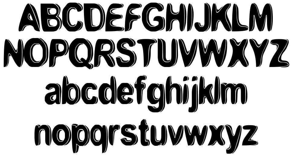 Boomerang Monkey font Örnekler