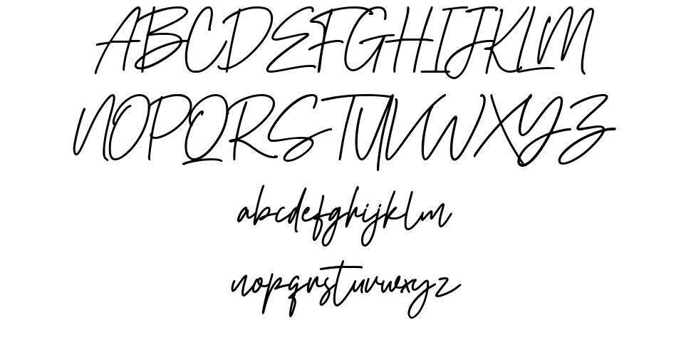 Boostard Signature font specimens