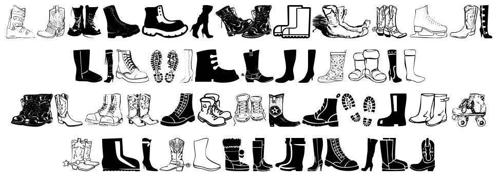 Boots font specimens