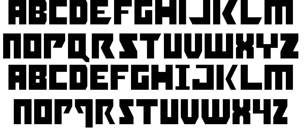 Booyakasha font specimens