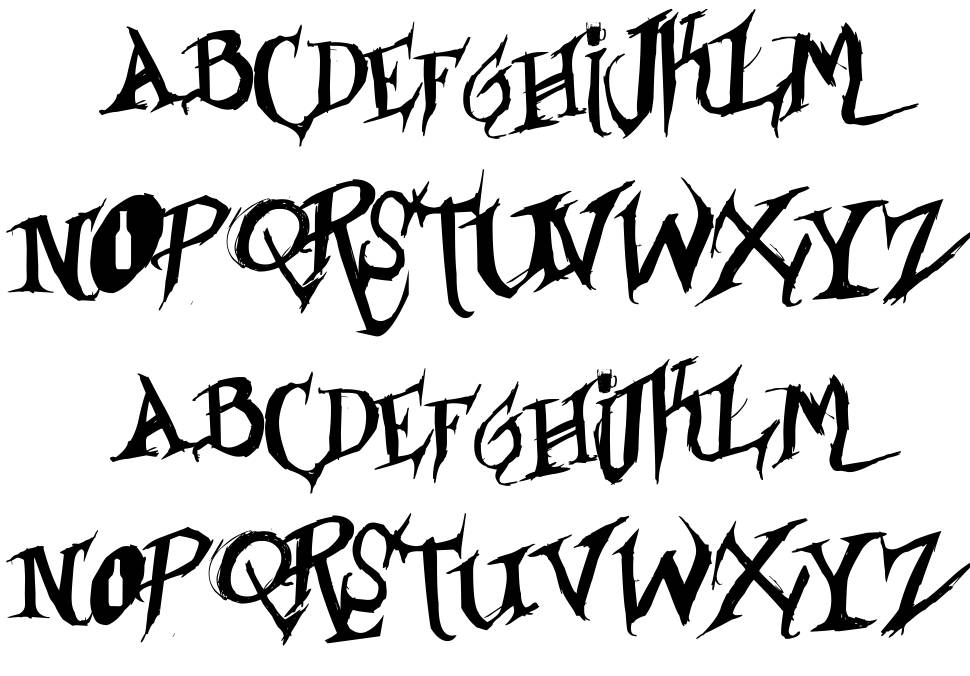 Borracho font Örnekler