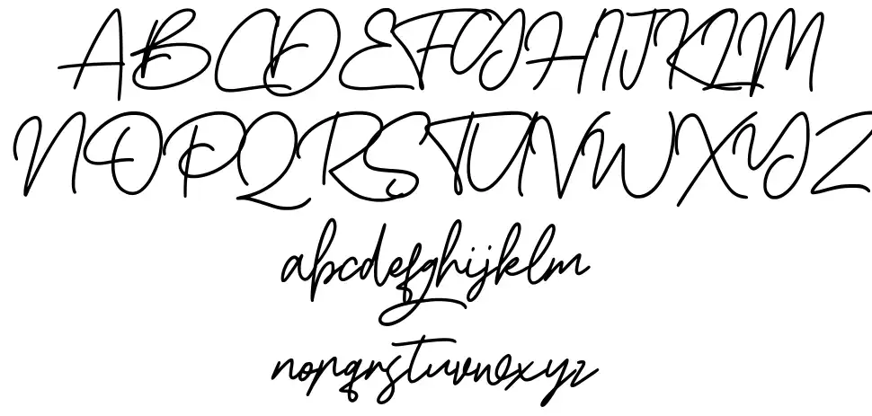 Boss Signature písmo Exempláře