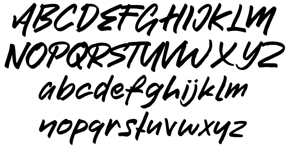 Bostwy font specimens