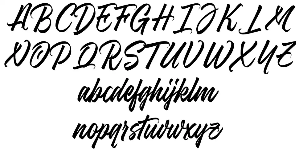 Bothering Script font Örnekler