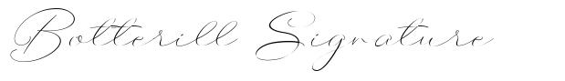 Botterill Signature písmo