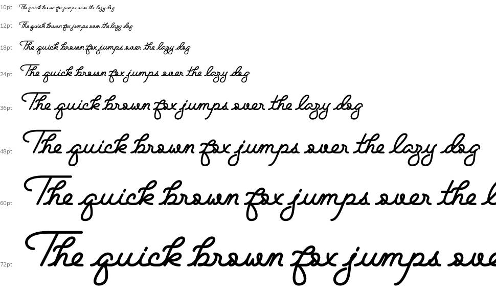 Bouncy Manuscript font Waterfall