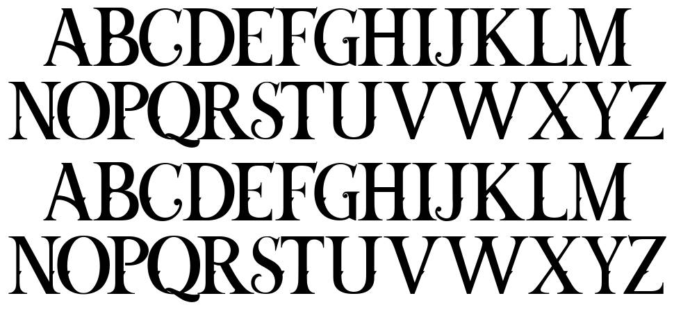 Bourdeway font specimens