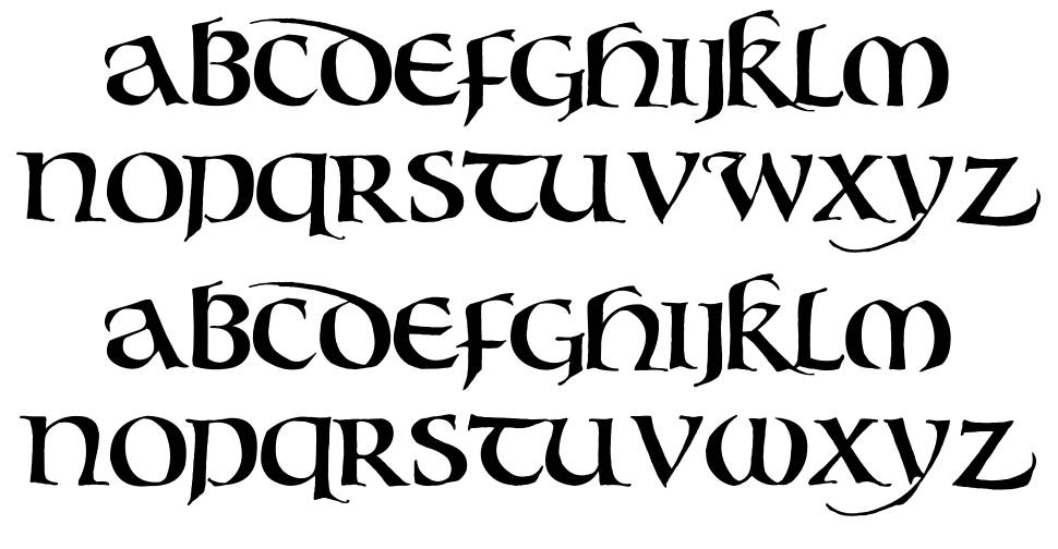 Bouwsma Uncial font Örnekler