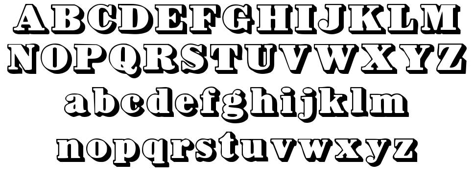 Bower Shadow font specimens