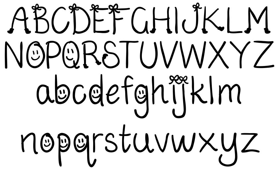 Bows And Boots font specimens