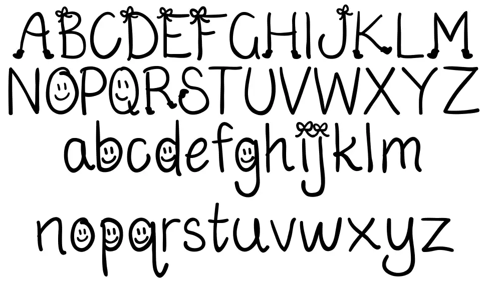 Bows And Bootsfont specimens