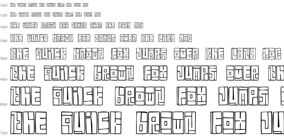 Box Font шрифт Водопад