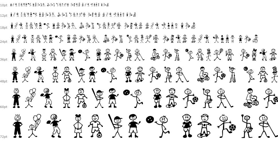 Boy Characters шрифт Водопад