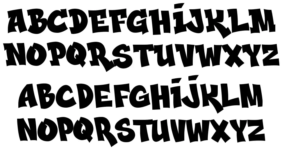 Bozart font specimens