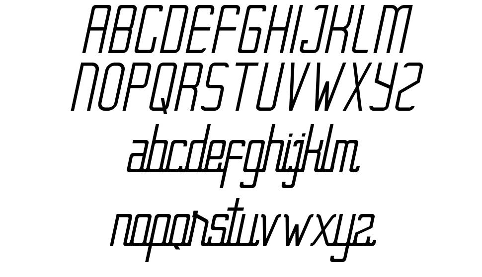 BraceLine font specimens