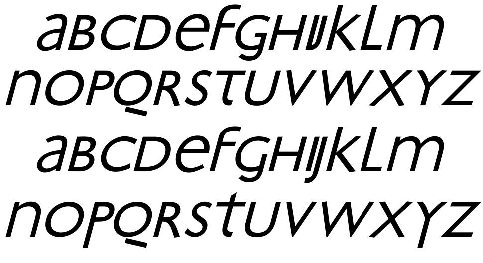 Bradbury Oblique フォント 標本