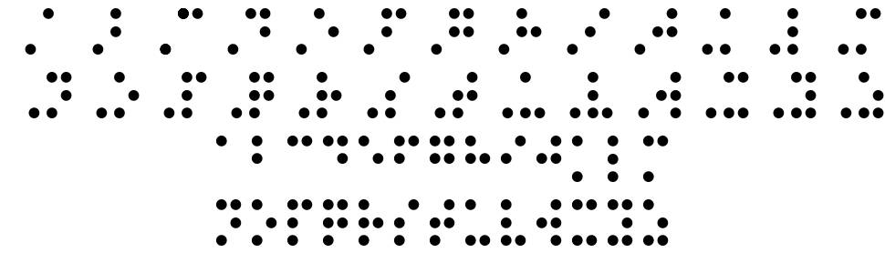 Braille 6dot font specimens