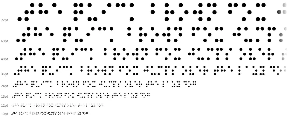 Braille 6dotfont waterfall
