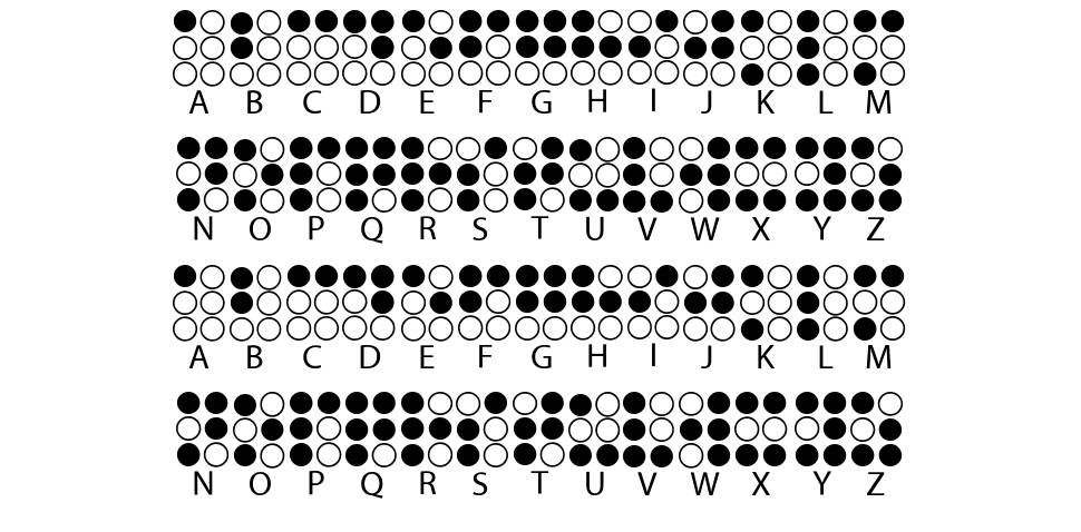Braille Alphabet font