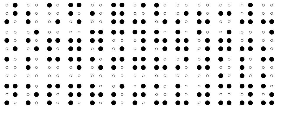 Braille AOE font specimens