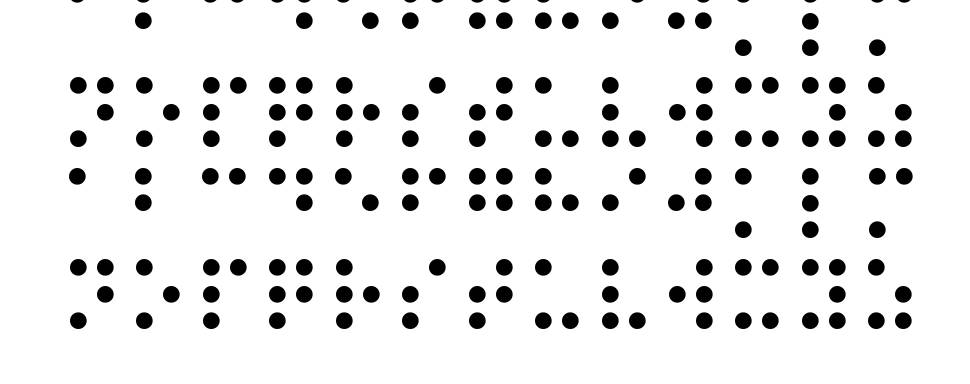 Braille CC0 font specimens