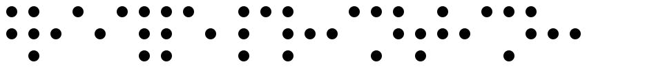 Braille Printing font