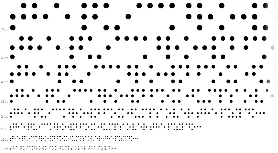 Braille Printingfont waterfall