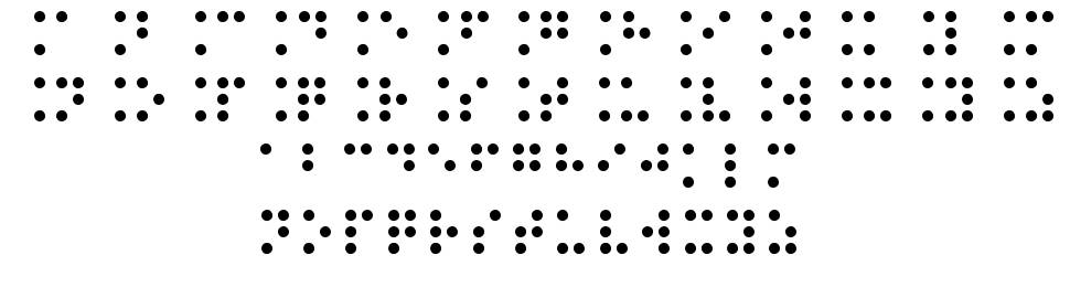 Braille Type font specimens
