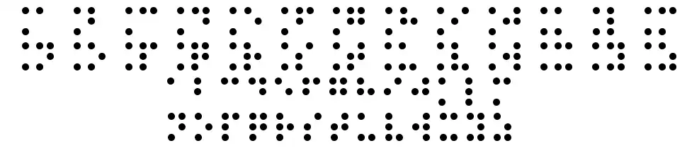 Braille Typefont specimens