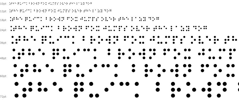 Braille Type шрифт Водопад