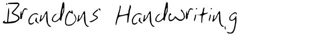 Brandons Handwriting