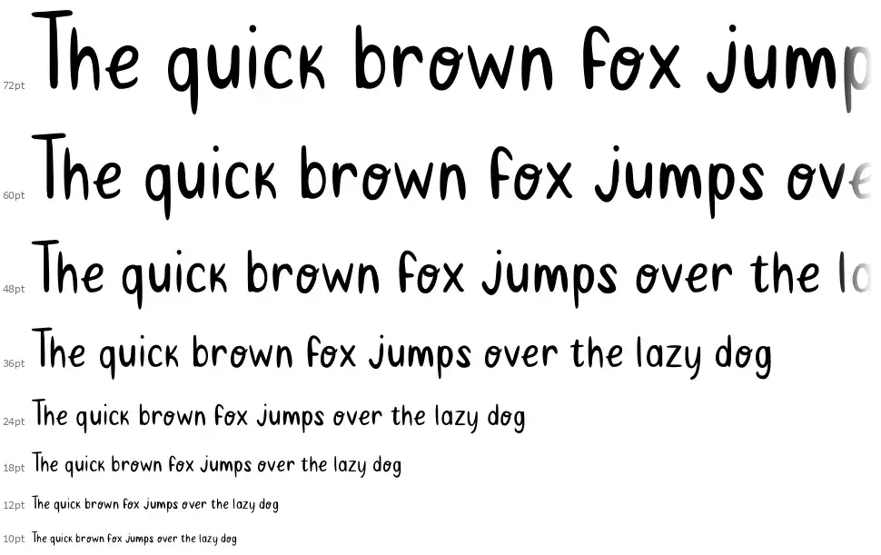 Braund Handwrittenfont waterfall