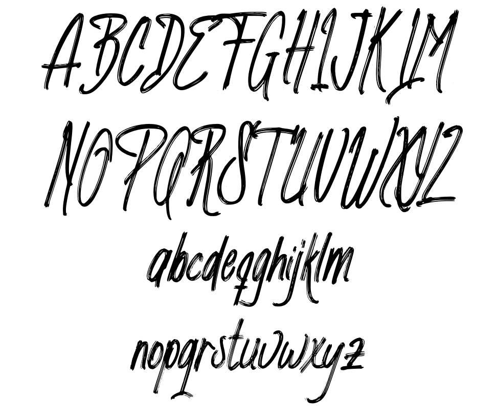 Brave Signature font specimens