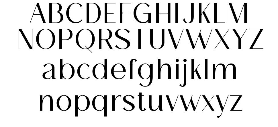 Breadley Sans 字形 标本