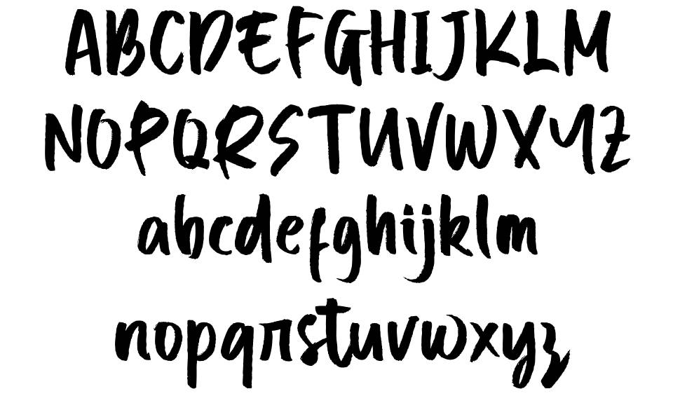 Break Types font specimens