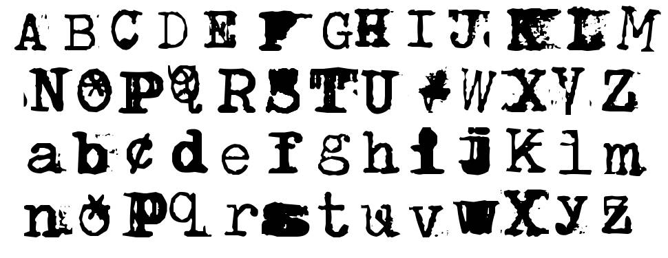 BrentonscrawlType font specimens